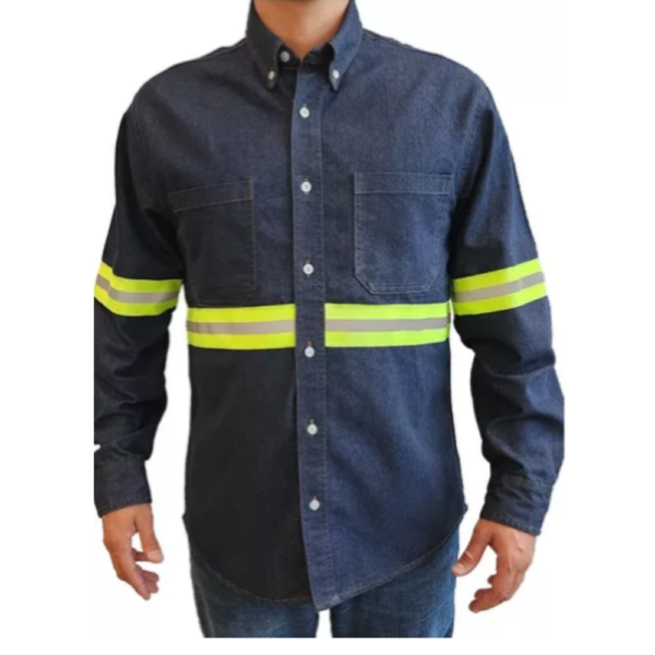Camiseta de mezclilla con reflejante